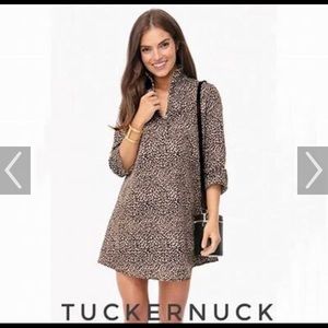 Tuckernuck Cheetah Animal Print Collared Mini Shirtdress